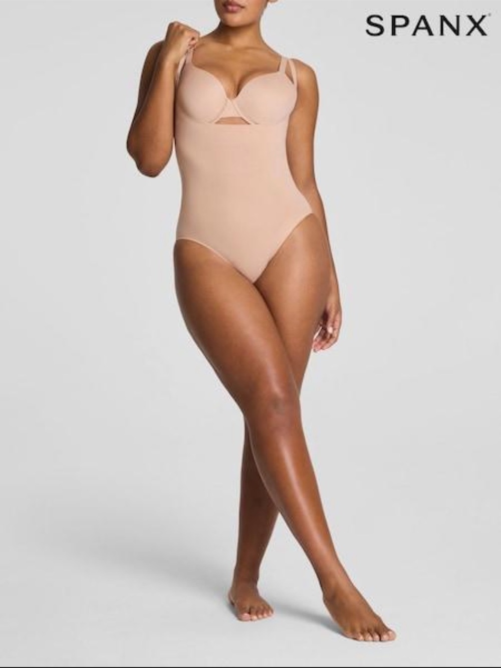 Spanx Shaping Bodysuit Nude Sz M Worn Once
